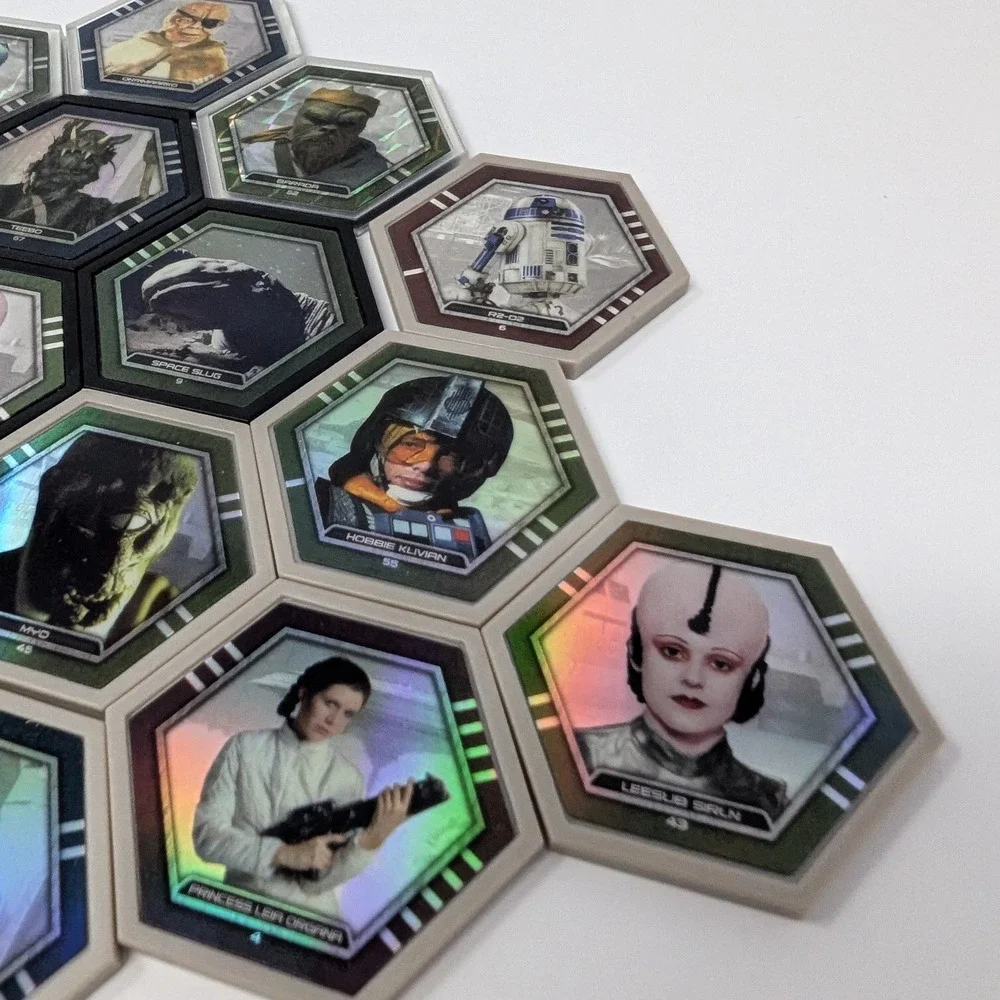 Topps Star Wars Galactic‎ Connexions Tiles Lot of 15 - Princess Leia R2-D2 Holo - Picture 15 of 16
